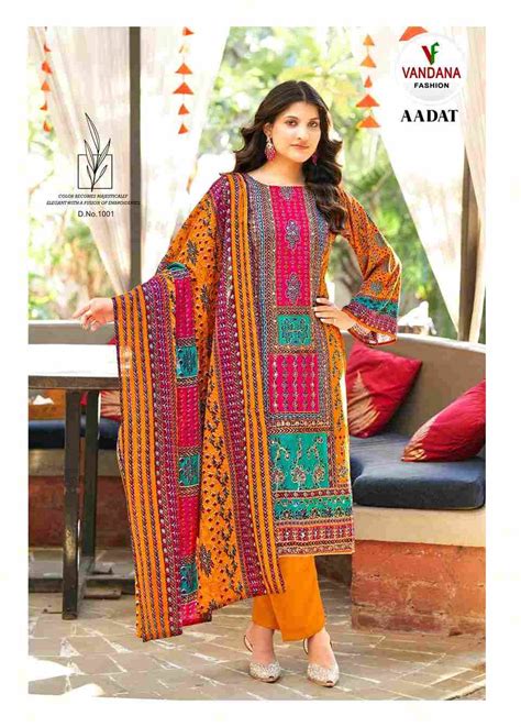 AADAT VOL-1 BY VANDANA FASHION 1001 TO 1006 SERIES BEAUTIFUL FESTIVE ...