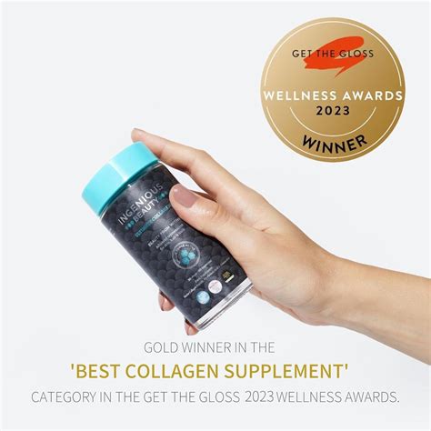 Ingenious Beauty Ultimate Collagen+ Capsules - 90 Marine Collagen Supplements for Fine Lines ...