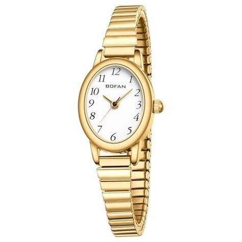BOFAN Small Gold Watches for Women | Easy Read Ladies Quartz Wrist ...