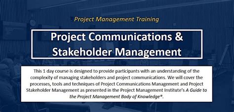 Project Communications & Stakeholder Management [In-person], Laurentian ...
