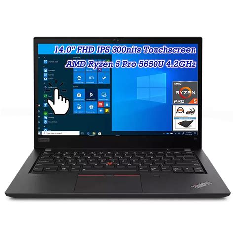 Lenovo ThinkPad T14 Gen 2 Light Laptop, 14.0" FHD IPS Touchscreen ...