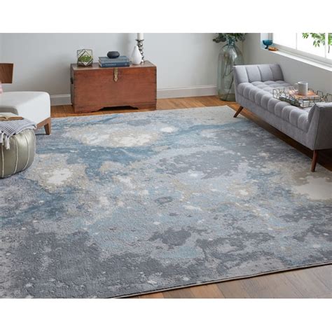 Room Envy 2 X 3 (ft) Blue/Gray Indoor Abstract Area Rug ...
