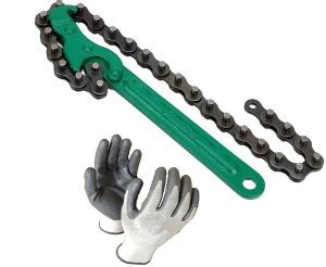 Mass Pro 9" Inch Heavy-Duty Ratcheting Chain Wrench Oil Filter Tool ...