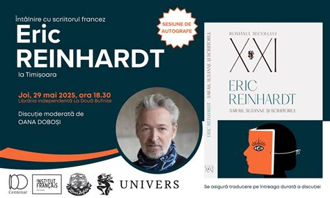 Întâlnire cu scriitorul francez Eric REINHARDT la Timișoara, Piaţa ...