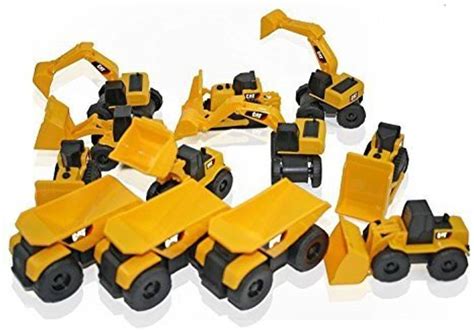 Toy State Cat Caterpillar Construction Toys Mini Machine Set Of 12 ...