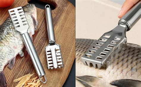 Buy Stainless Steel Fish Scale Scraper Remover Knife Skin Peeler Fish ...