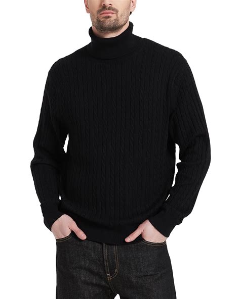 Kallspin Men's Turtleneck Sweaters Wool Blend High Neck Pullover ...