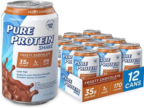 Pure Protein Frosty Chocolate Shake | 35g Complete Protein, Ready to ...