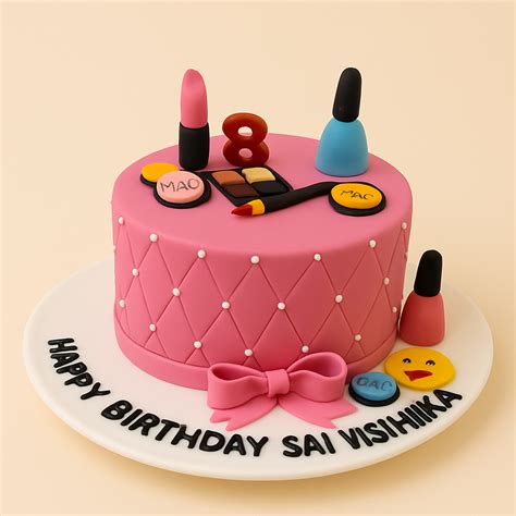 Glam Pink Makeup Cake – Brown Bear Bakers