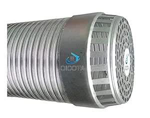 OICOTA Chimney Exhaust Pipe Expended upto 10 ft with Cowl Cover (6 IN ...