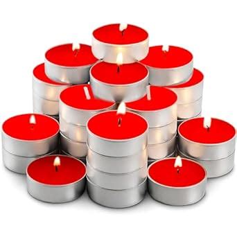 Manogyam Pack of 100 Tealight Candles Set | Wax Tealight Candles | Wax ...