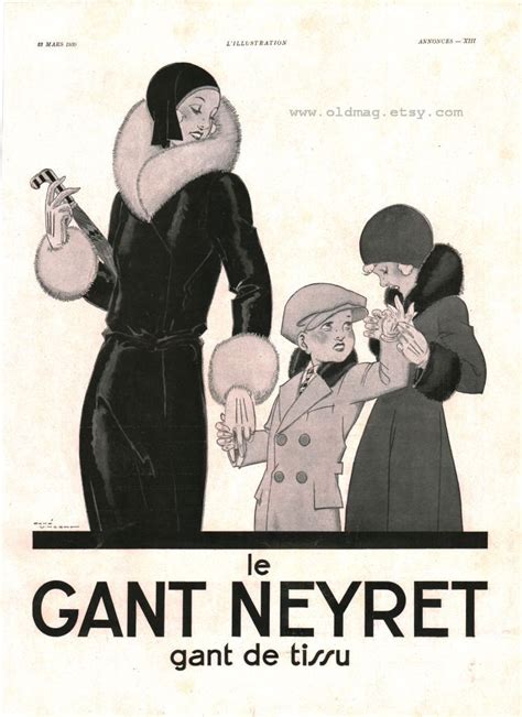 Buy Neyret Gloves / Ermeto Watches, Double-sided French Magazine Poster ...