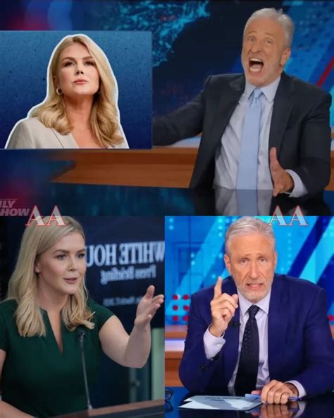 🔥 Jon Stewart’s Brutal Live TV Takedown Leaves Karoline Leavitt Shaken ...