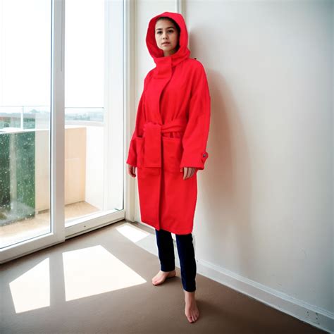 Long Wool Coat With Hood Maxi Coat for Women Red Coat Handmade Winter ...