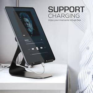 ELV Direct Tablet Stand Aluminium Adjustable Foldable Cell Phone Holder ...