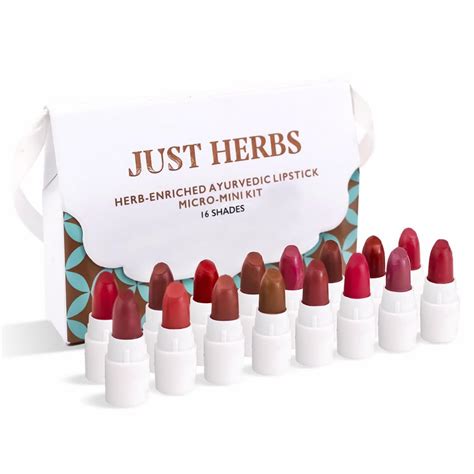 Just Herbs Ayurvedic Creamy Matte Micro Mini Lipstick Kit Lip Hydrating ...