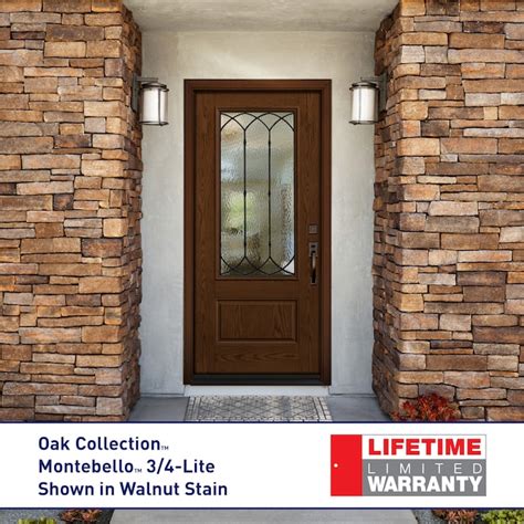 Therma-Tru Montebello Entry Door 36-in x 80-in x 4-9/16-in Fiberglass 3 ...