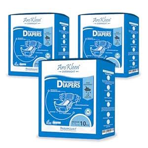 AroKleen Overnight Adult Diapers Tape Style, Medium, 30 Count, Waist ...