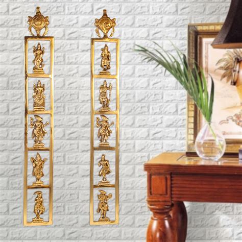 Buy ARTVARKO Brass Dashavatara Dasavatharam of Lord Vishnu Shanku ...