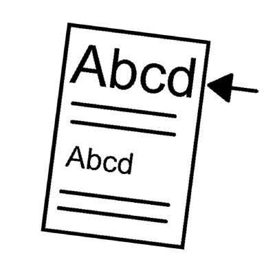 Image result for Enlarged Print. Text