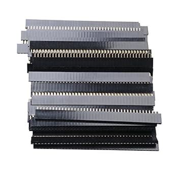 Qunqi 60Pcs 1x40 Pin 2.54mm Single Row Straight Female PCB Header ...