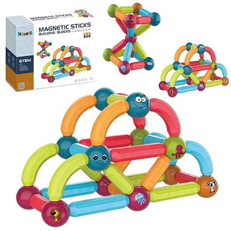 Kidology Magnetic Sticks&Balls Building Blocks Toys| Kids Montessori ...