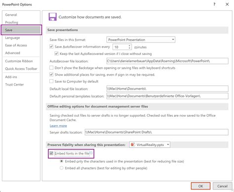 Embed Font in PowerPoint (2010 - 2019) | SlideLizard®