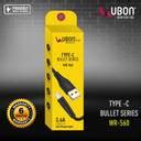 Ubon USB Type C Cable 2 A 1 m WR-560 2.4A super fast charging/data ...