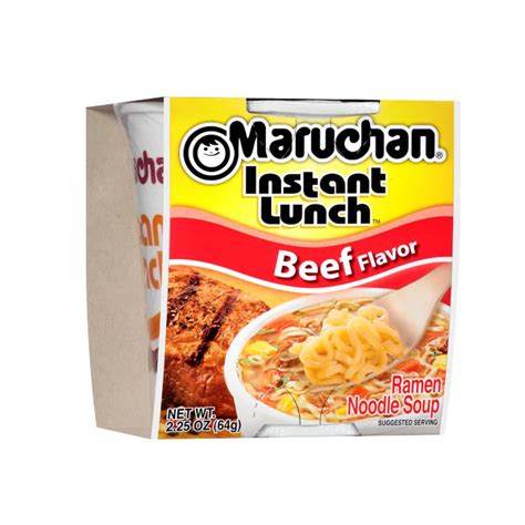 (2 pack) Maruchan Beef Instant Lunch Ramen Noodles, 2.25 oz Cup (12 ...