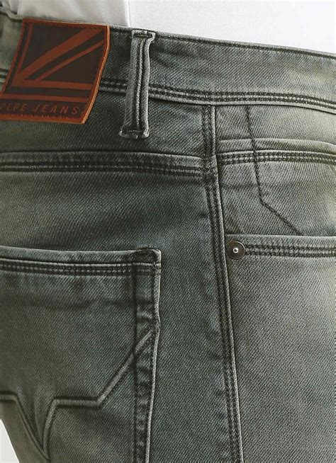 Vapour Green Tinted Low Rise Tapered Gymindigo Jeans | Pepe Jeans India