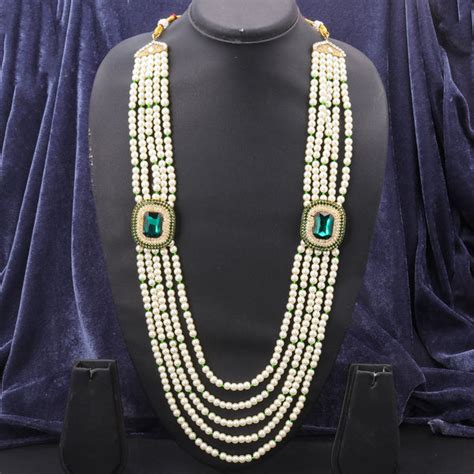 Sukkhi Exotic Pearl Layer Gold Plated Green Mala For Women - Sukkhi.com