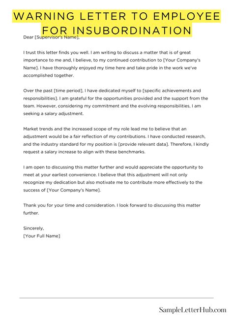 Warning Letter To Employee For Insubordination (5 Samples)