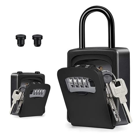ZHENGE Wall Mount Portable Spare Key Storage Safe Security Lock Box ...