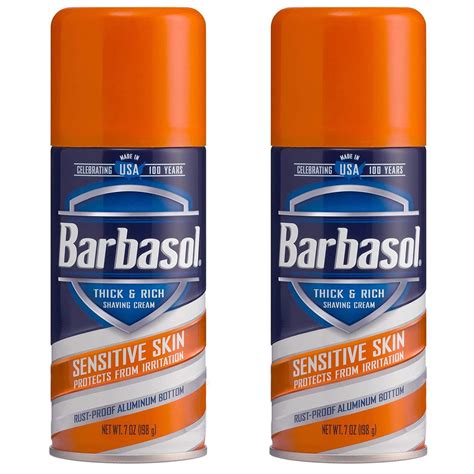 Amazon.com: Barbasol Shave Cream 7 Ounce (Sensitive Skin, Pack of 2 ...