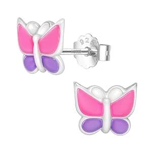 HighSpark 925 Silver Cute Enamel Stud Earrings | 92.5 Sterling Silver ...