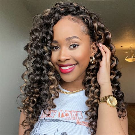 Buy ToyoTressBeach Curl Crochet Hair - 12 Inch 8 Packs Brown Highlight ...