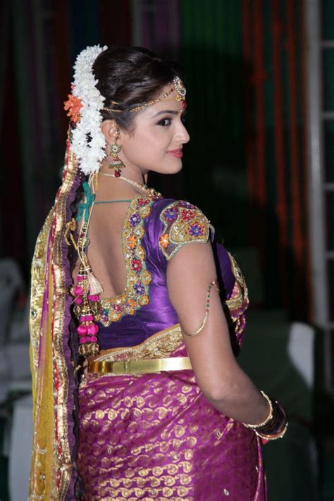 Asmitha Saree Photos At Aadu Magaadra Bujji Logo Launch - Telugu Cinema ...