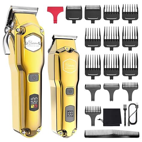 Hatteker Hair Clipper & Trimmer Set for Men IPX7 Waterproof Cordless ...