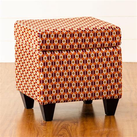 Buy Cosmos Fabric Ottoman - Red from Home Centre at just INR 3995.0