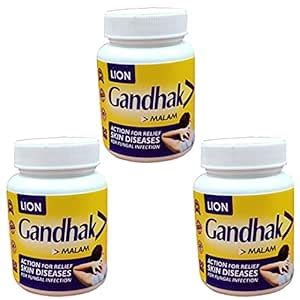 Buy Lion Gandhak Malam Help for skin problem, Eczema, Itching | Pack of ...