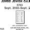 Buy Jumbo Jewish Calendar 5783: 2022-23 (Jewish Calendars) Calendar ...