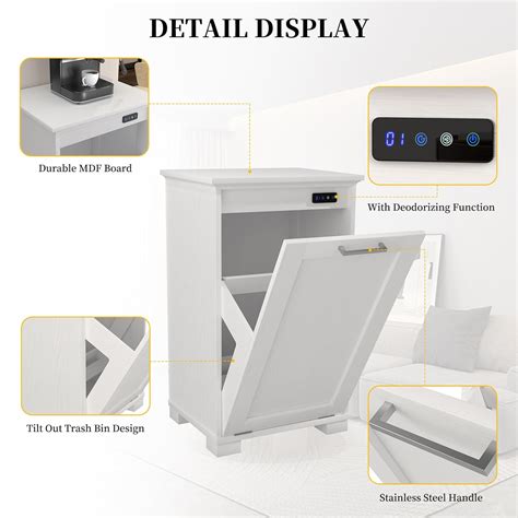 Ymise Tilt Out Trash Cabinet, 10-Gallon Trash Can Cabinet India | Ubuy