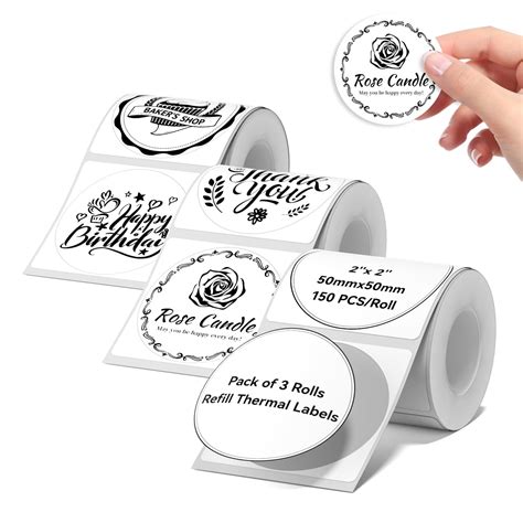 NIIMBOT 3 Rolls White Labels for B21/B1/B3S/B31/B4/K3 Label Maker, 2"x ...