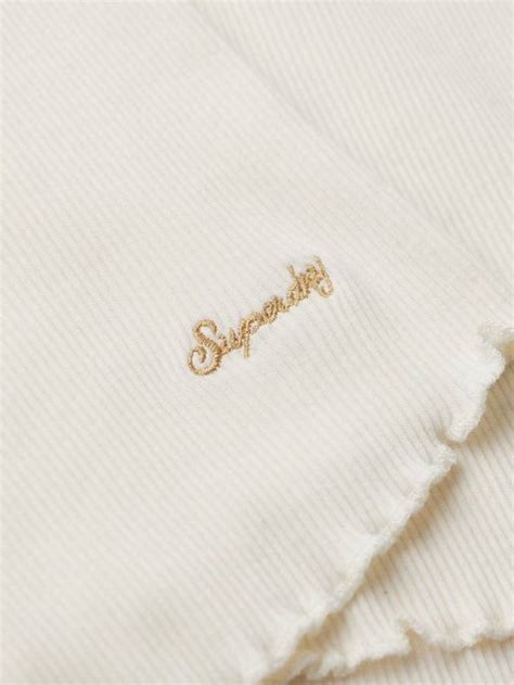 Superdry Essential Organic Cotton Square Neck T-Shirt, Off White