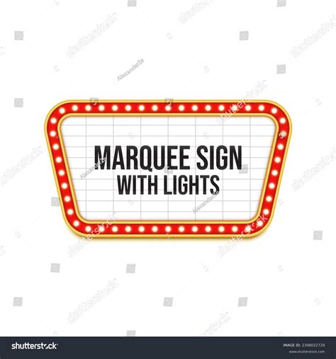 Marquee Sign Lights Vintage Movie Theater Stock Vector (Royalty Free ...