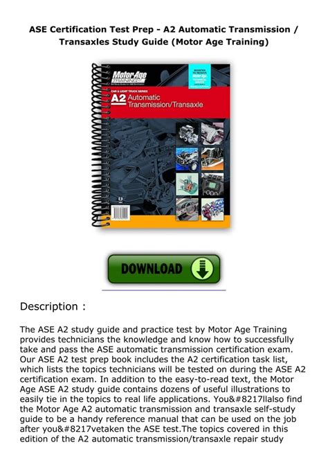 PDF ASE Certification Test Prep - A2 Automatic Transmission ...
