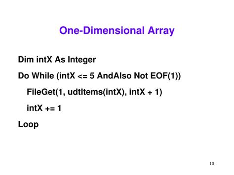 Image result for Example Integer Array in Visual Basic