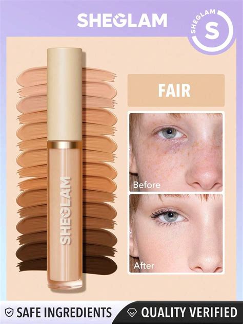 SHEGLAM Come Magic 12Hr Full Coverage Concealer-Fair Matte Liquid ...