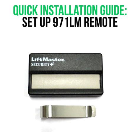 Image result for How to Program Liftmaster 971LM Remote