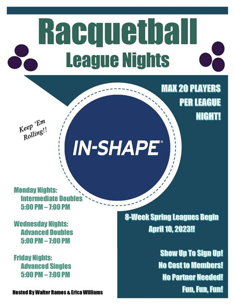 Concord, California League Starting Up! April 10 2023 : r/racquetball